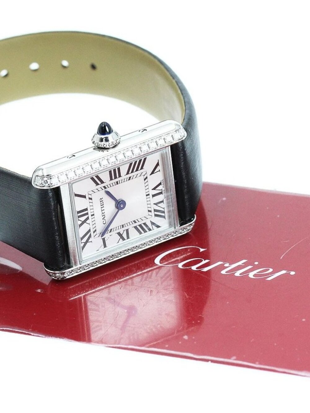 CARTIER tank mast SM W4TA0016 Diamond Bezel Quartz Ladies Watch_960905 - Picture 2 of 7